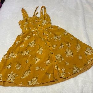 MADEWELL yellow with floral print dress